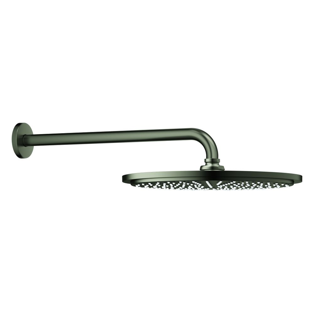 Grohe Rainshower Cosmopolitan 310 Set de pommeau de douche, 1 type de jet, bras de douche 380 mm, 8 l/min à 3 bars, Graphite satiné, 100738MG00