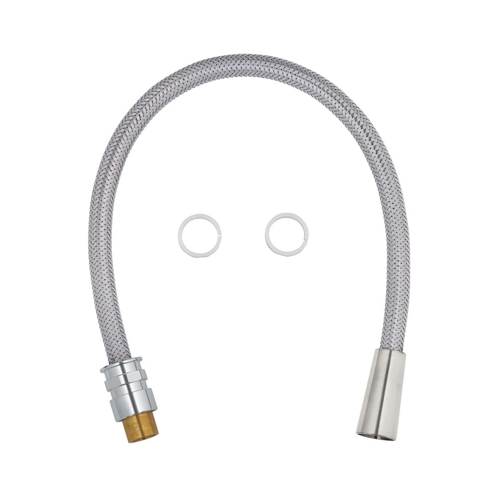 Grohe flexible de douche pour mitigeurs de lavabo Profi-Brause medium, Supersteel, 46871DC0