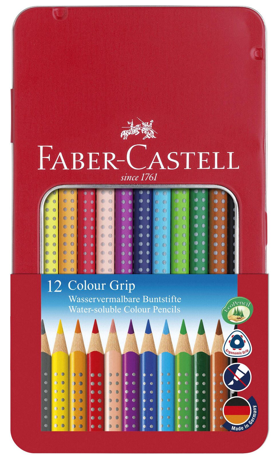 Crayon Faber-Castell Colour GRIP 112413 multicolore trié 12/carton