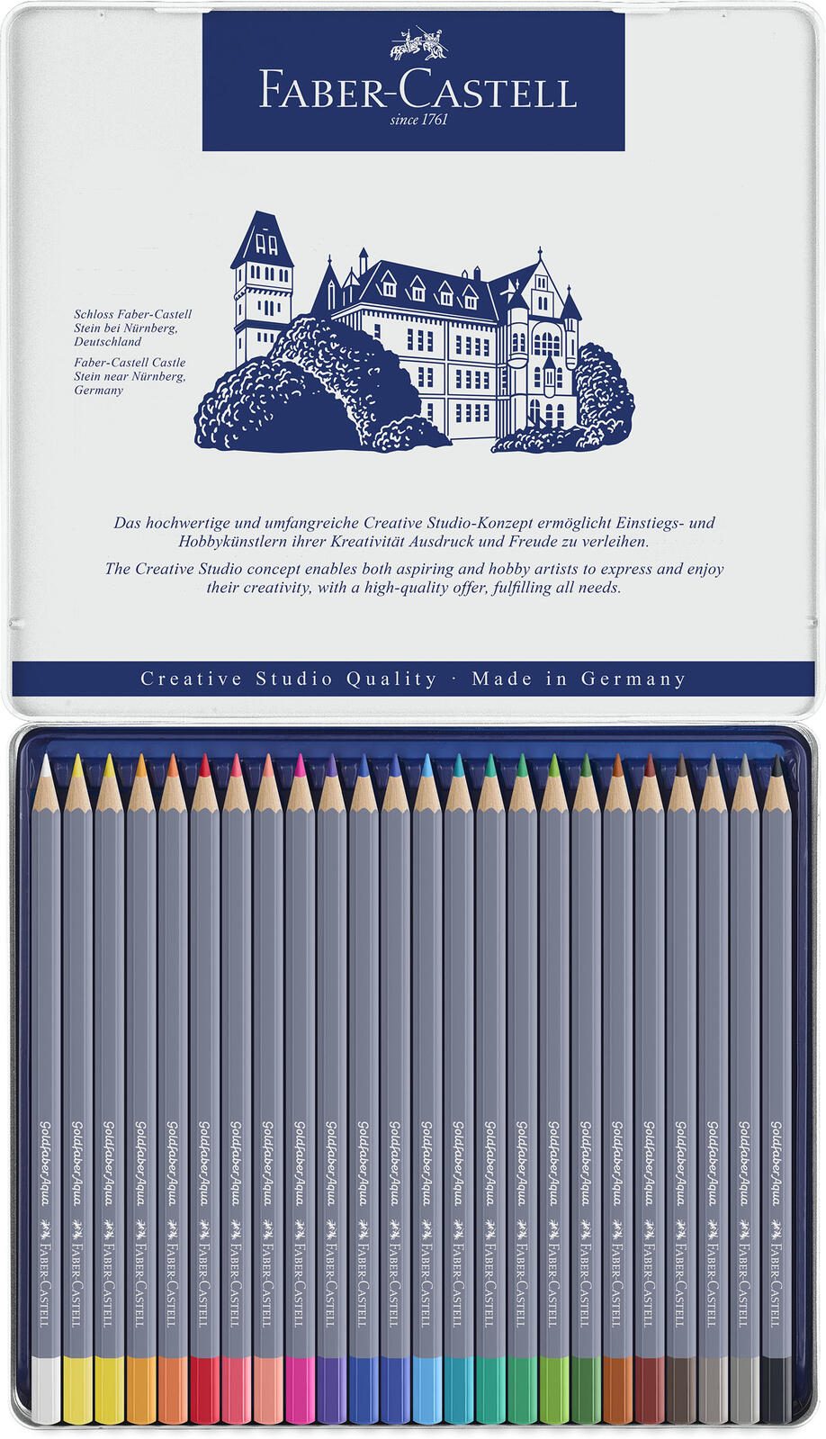 FABER-CASTELL Crayons aquarellables multicolores 1 boîte = 24