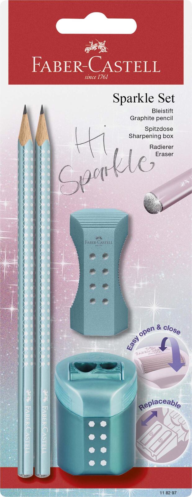 FABER-CASTELL Coffret de crayons Grip Sparkle
