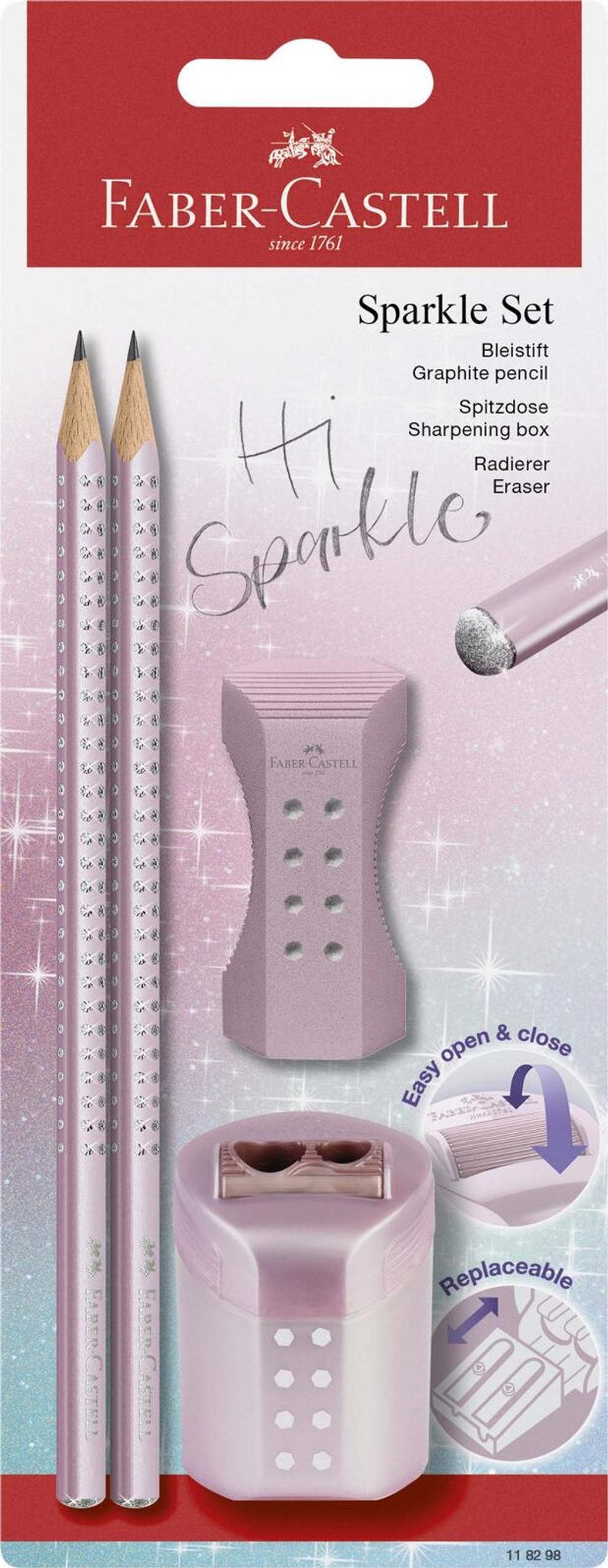 FABER-CASTELL Coffret de crayons Grip Sparkle