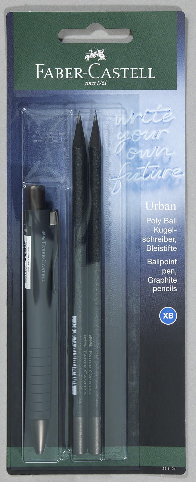 FABER-CASTELL Set de stylos à bille Urban 0,7 mm Bleu