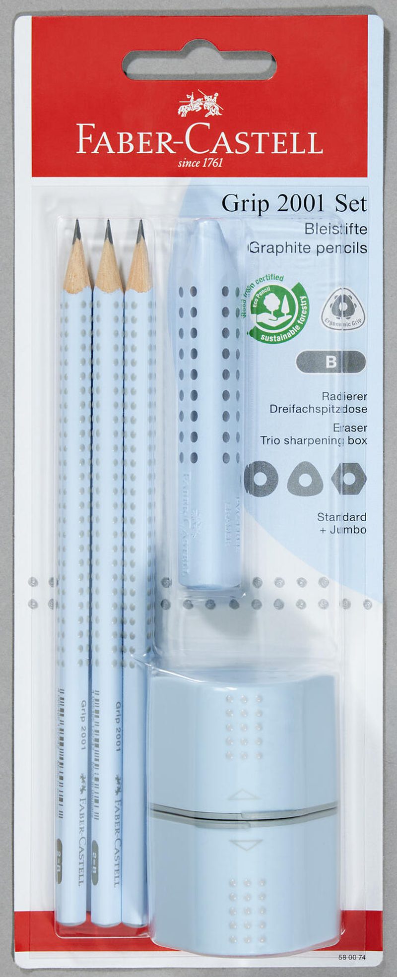 FABER-CASTELL Set de crayons GRIP 2001