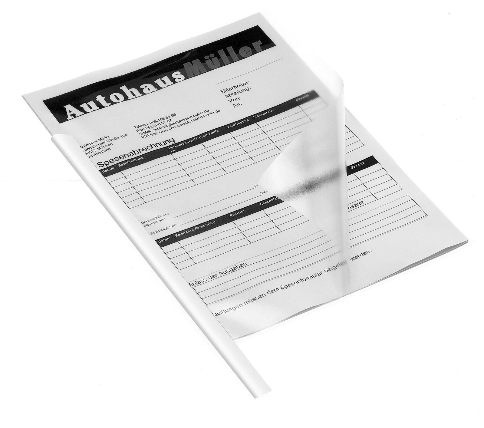 Rails de serrage DURABLE DIN A4 0,3 cm blanc - 1 boîte = 50 pièces — lot de 50 pièces