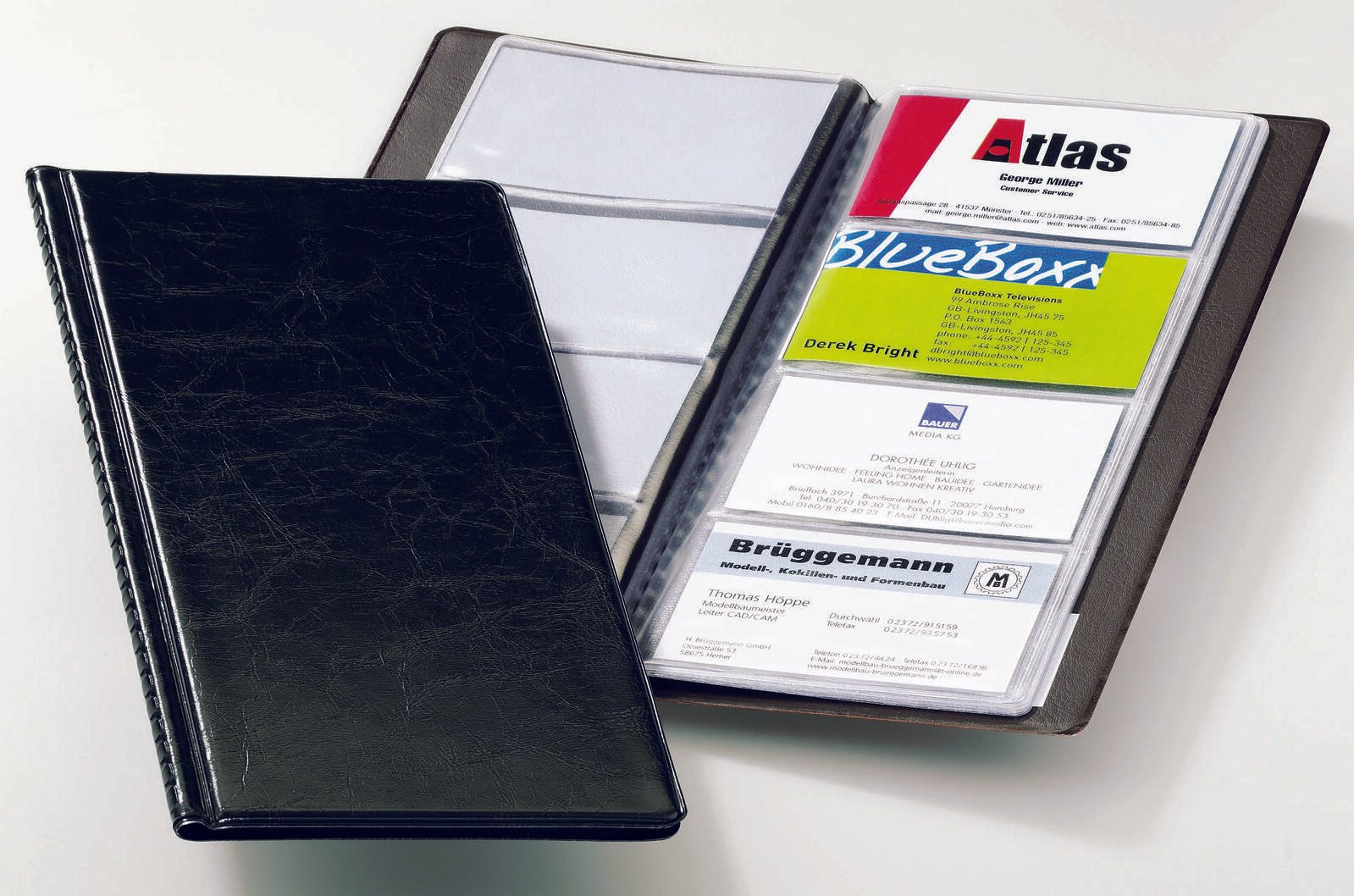 DURABLE Carnet de cartes de visite VISIFIX 238001 pour 96 cartes 90x57 mm noir
