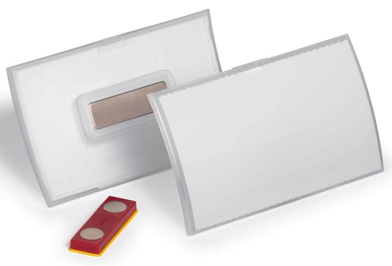 DURABLE Étiquettes nominatives transparentes 9 cm x 5,4 cm 1 boîte = 10 pièces — lot de 10 pièces