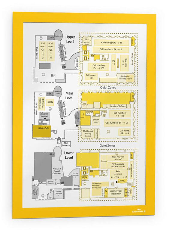 DURABLE Magnetrahmen DURAFRAME® MAGNETIC A4 jaune 1 Pack = 5 pièces — lot de 5 pièces