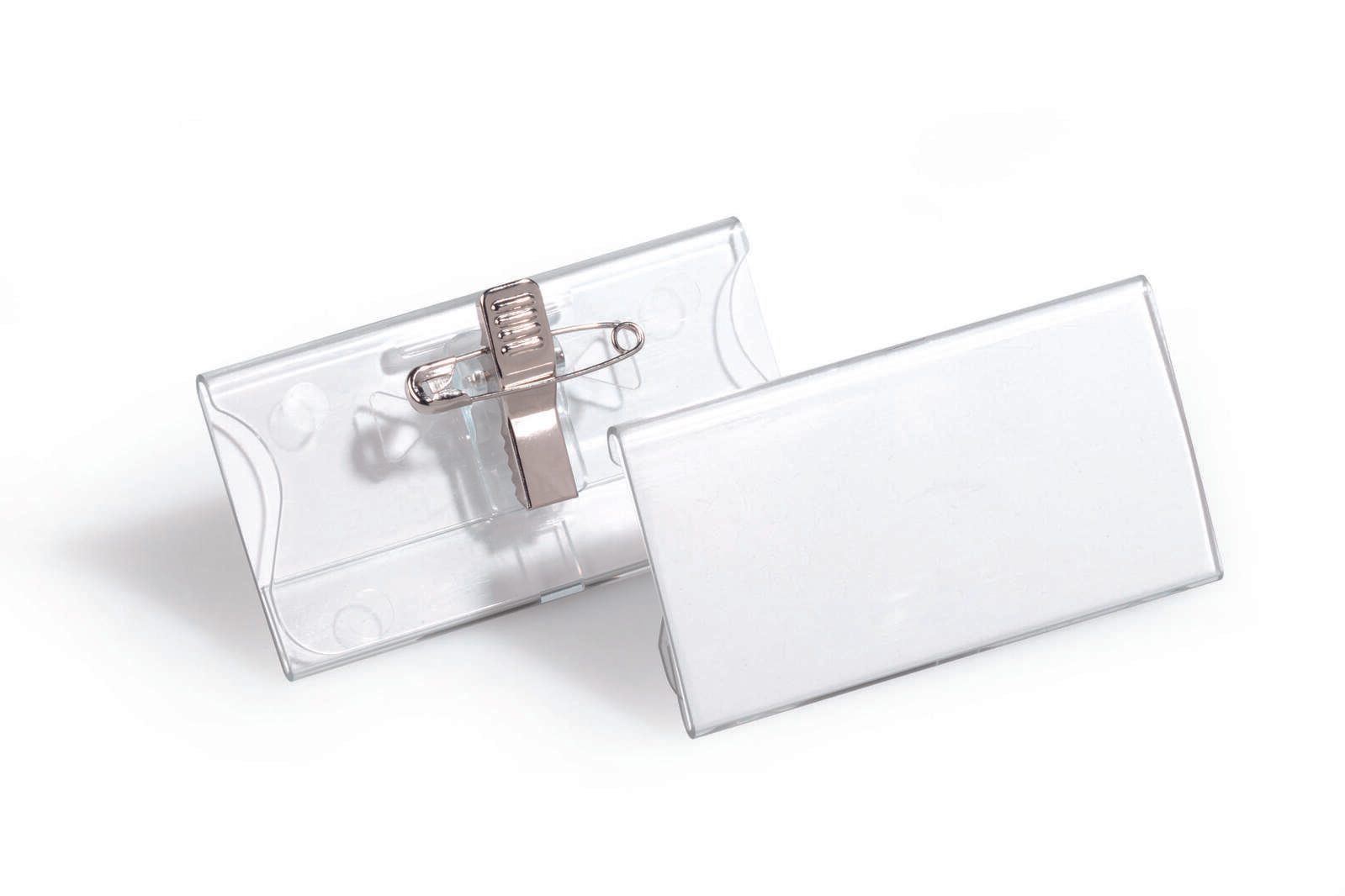 Étiquettes nominatives transparentes DURABLE 7,5 cm x 4 cm - 1 boîte = 25 pièces — lot de 25 pièces