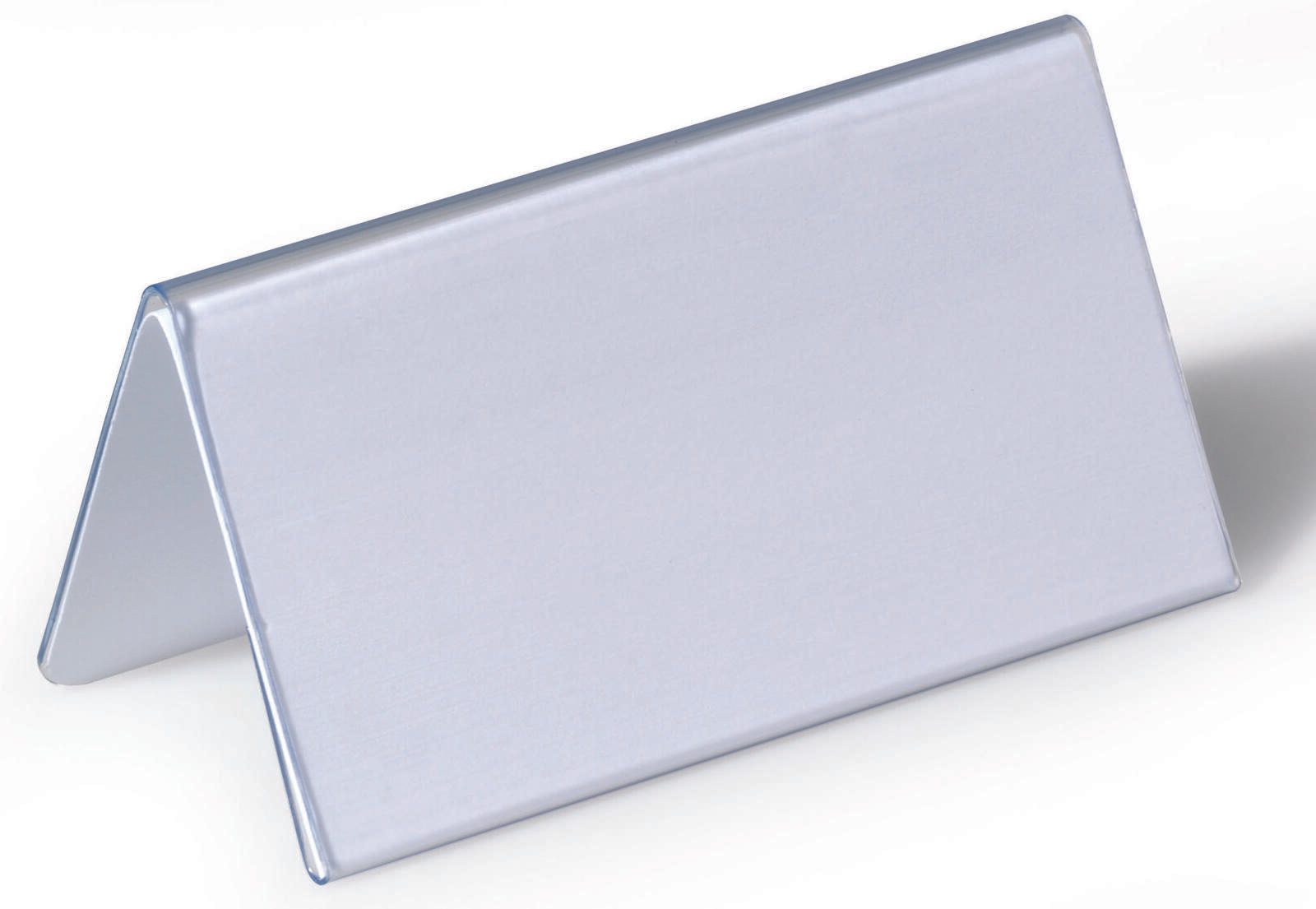 Plaques nominatives de table DURABLE transparentes 10 cm x 5,2 cm - Lot de 25