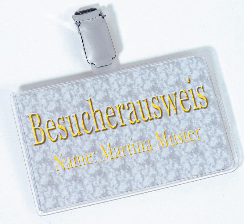 DURABLE Étiquettes nominatives transparentes 9 cm x 5,4 cm - 1 boîte = 25 pièces — lot de 25 pièces