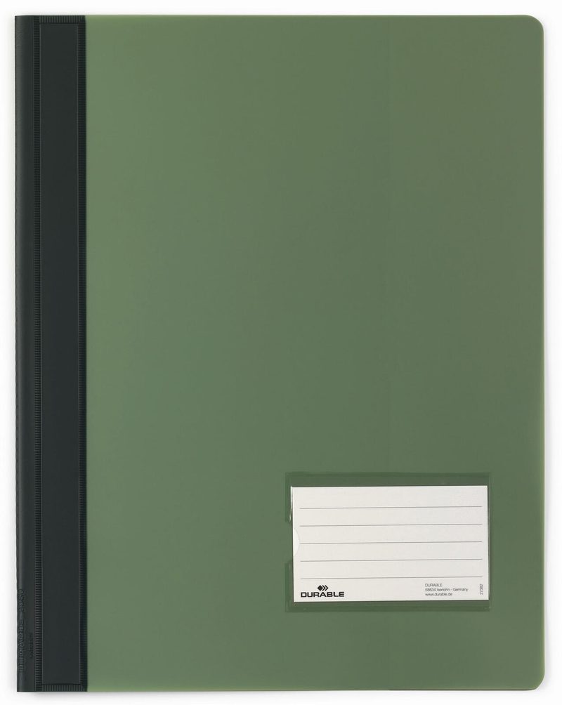 Classeur rapide DURABLE DIN A4 surlargeur PVC vert - 1 boîte = 10 unités — lot de 10 pièces