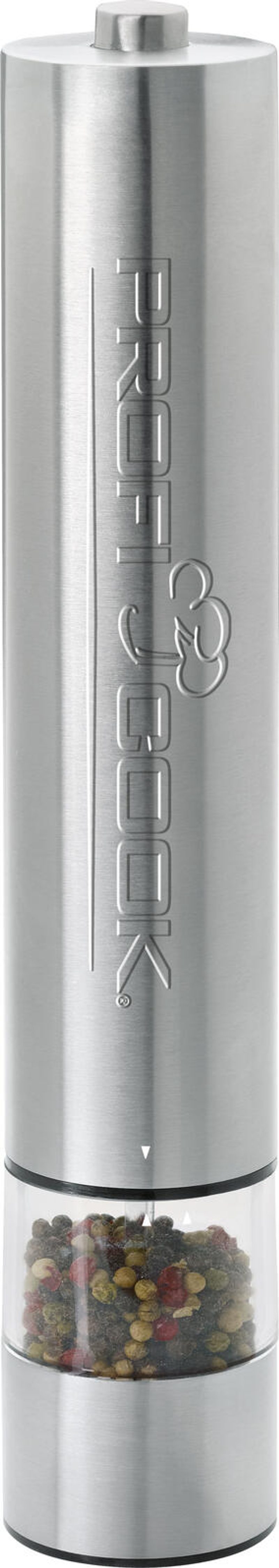 ProfiCook PC-PSM 1031 Set de moulins à sel et poivre électriques transparent/argent