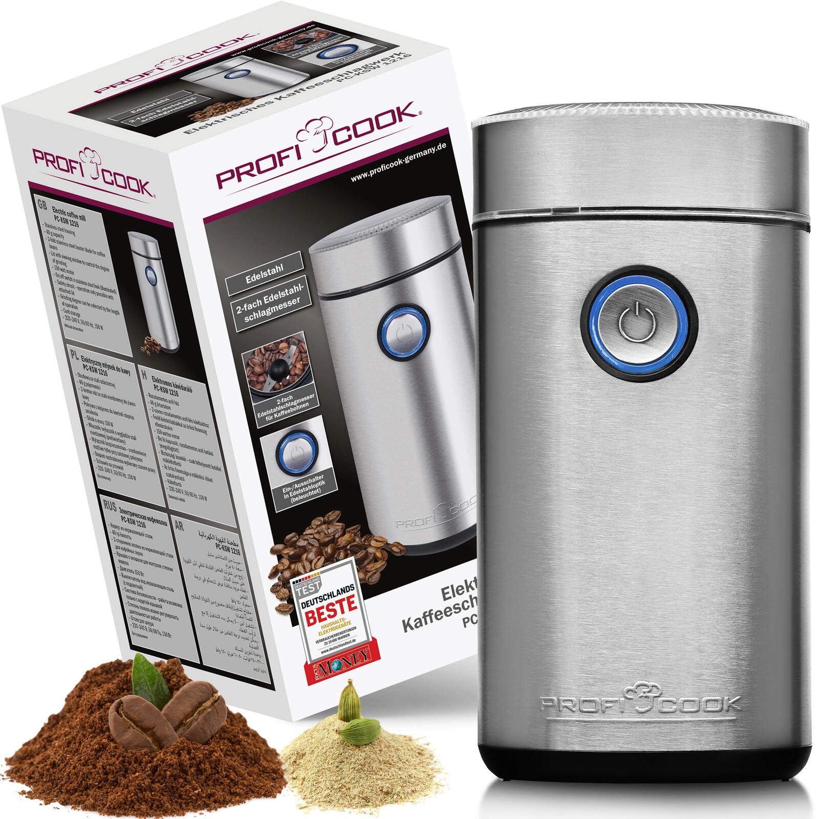 ProfiCook PC-KSW 1216 Moulin à café argent