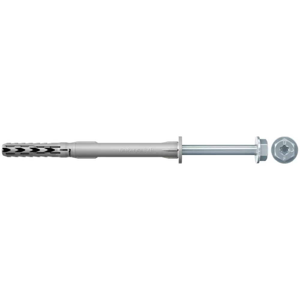 Cheville longue SXR 10x200 FUS de Fischer avec vis à six pans et rondelle U — lot de 50 pièces