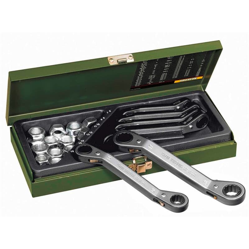 Jeu de clés à cliquet SPEEDER 6 pièces, 6x7 à 17x19 mm
