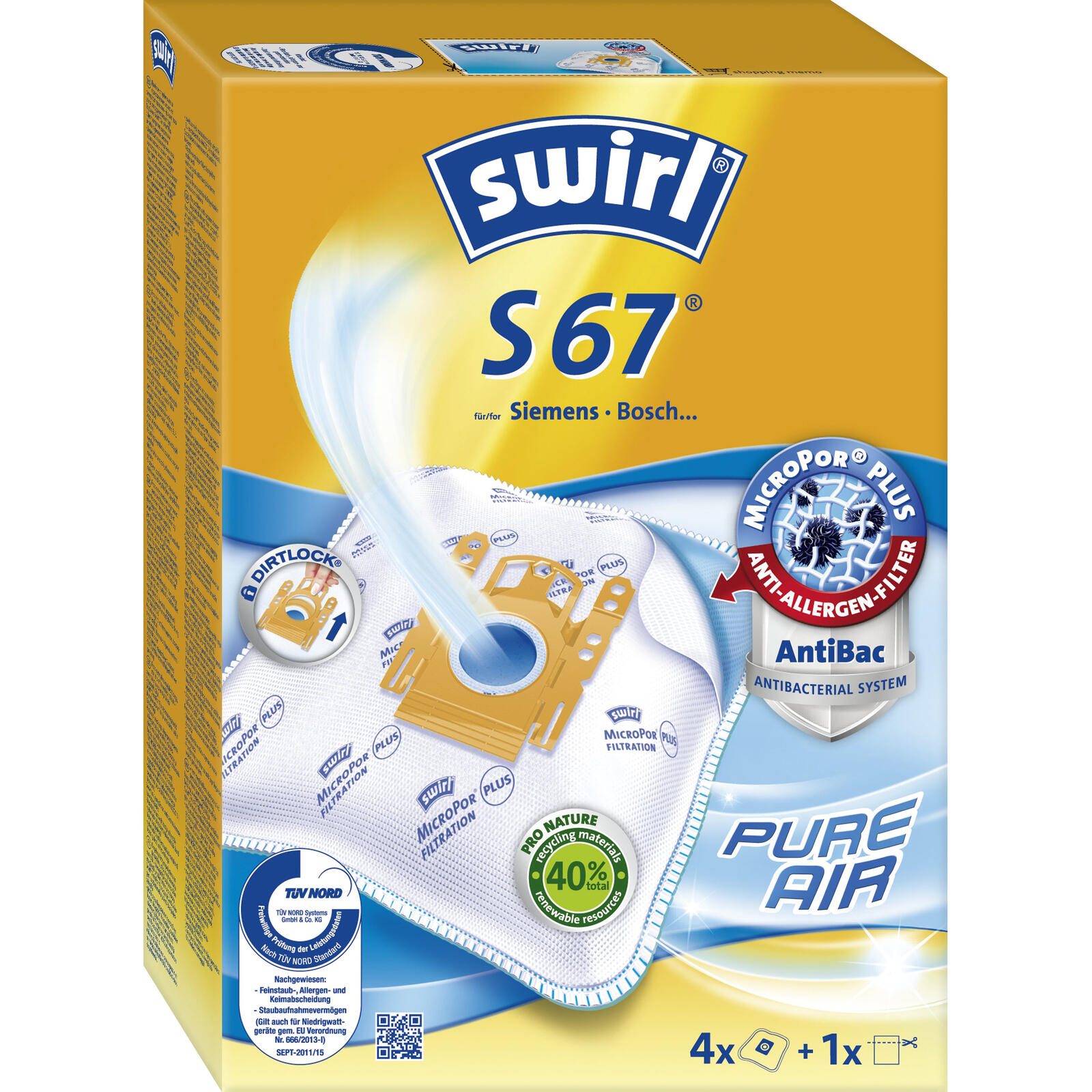 Sac à poussière Swirl S 67 EcoPor VE4