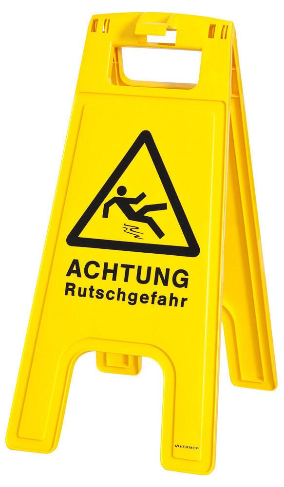 Avertisseur triangulaire - Attention risque de glissade 28 cm x 58 cm