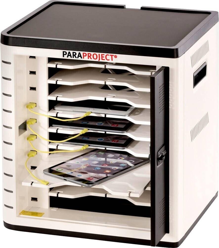 Parat PARAPROJECT® Cube U10 Système de charge et de gestion Prend en charge jusqu'à 10 iPads/Tablets jusqu'à 11,9"