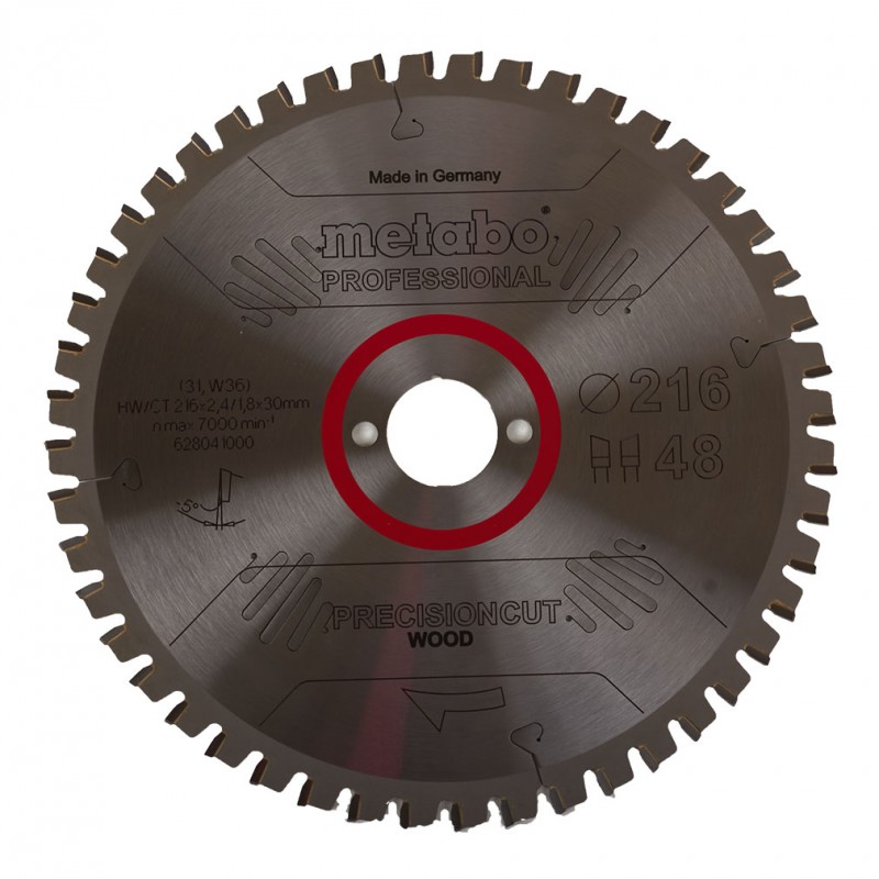 Metabo Lame de scie circulaire HW/CT 216x30, Z48 WZ 5° NEG 628041000