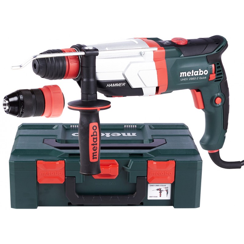 Metabo UHEV 2860-2 Marteau perforateur SDS-Plus Quick (3,4J/1100W) MetaBOX 145L, 600713500