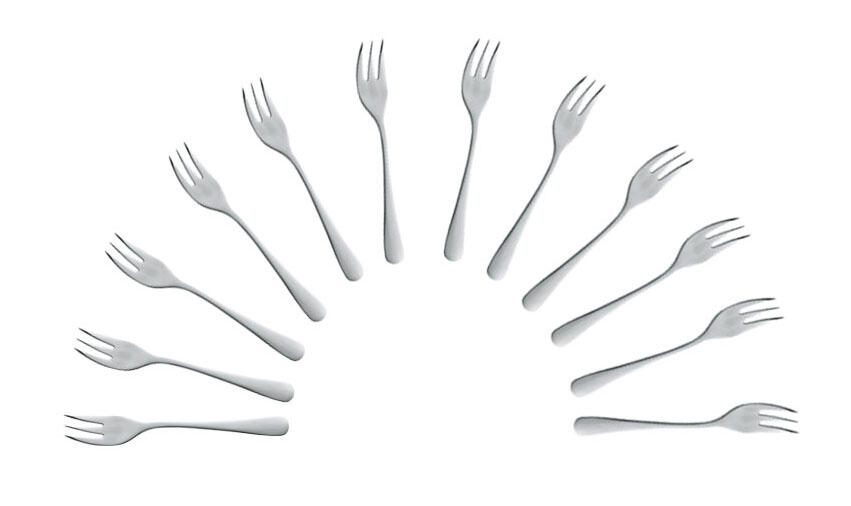 Esmeyer Fourchettes à gâteau SYLVIA argent 1 boîte = 12 pièces — lot de 12 pièces