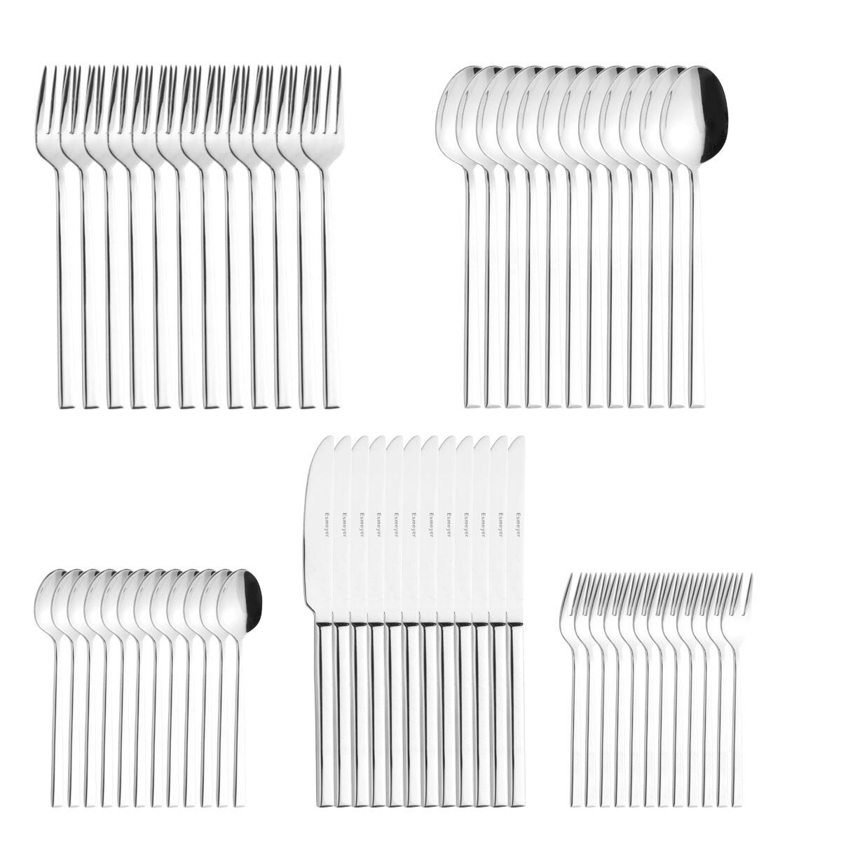 Service de couverts Esmeyer Sophie argent 1 set = 60 pièces — lot de 60 pièces