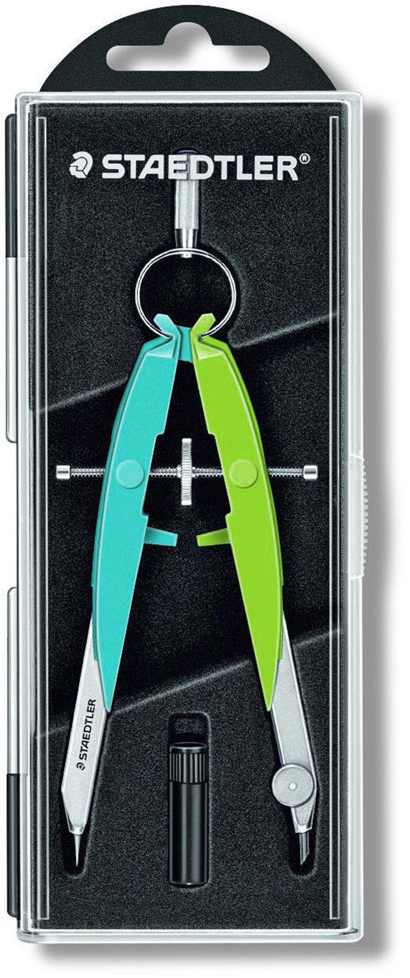 Compas STAEDTLER Mars Comfort 552 bleu néon/vert