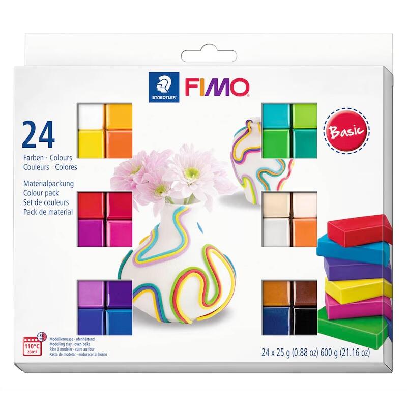 STAEDTLER Pâte à modeler multicolore FIMO® soft Big Basic Set