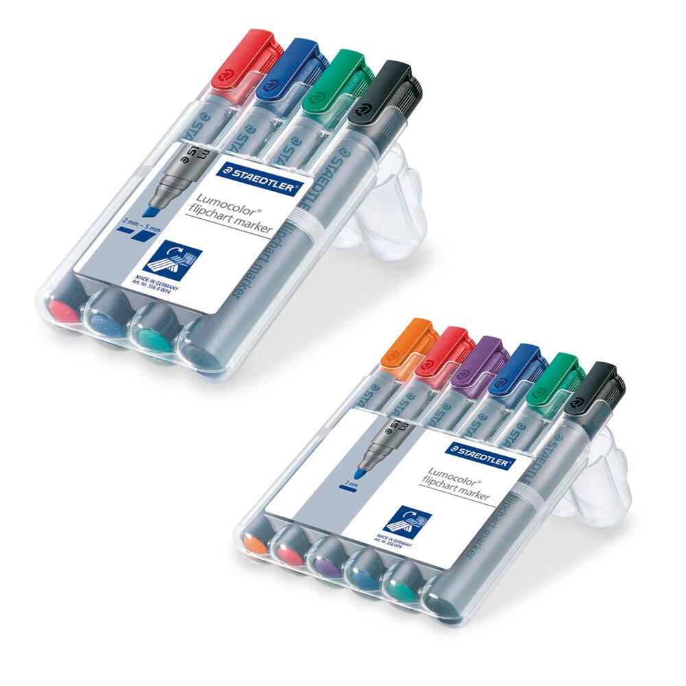 Marqueurs pour paperboard STAEDTLER® Lumocolor® 356 2 mm multicolores — lot de 6 pièces