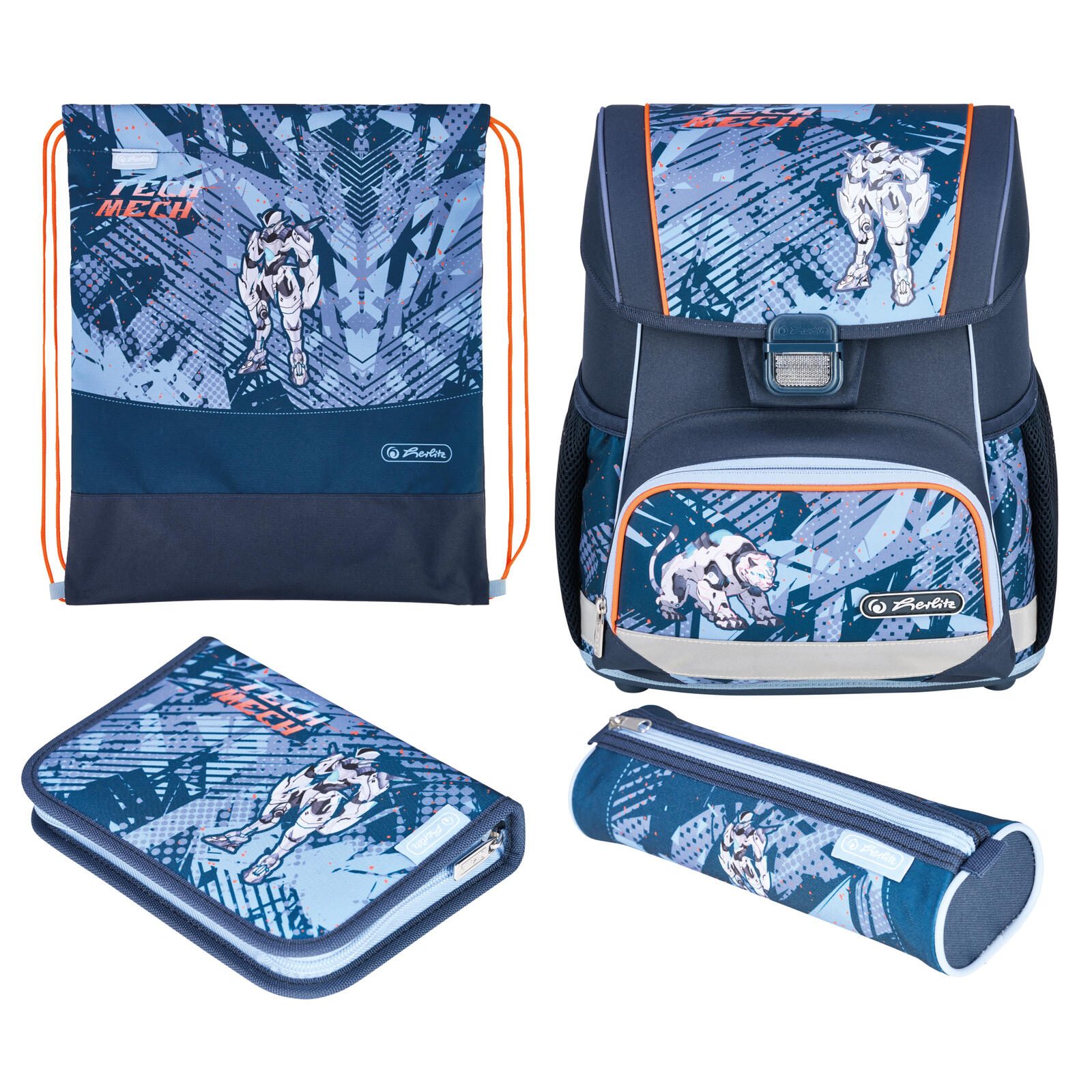 Herlitz Set de cartables Loop Plus TechMech vert 17,0 l