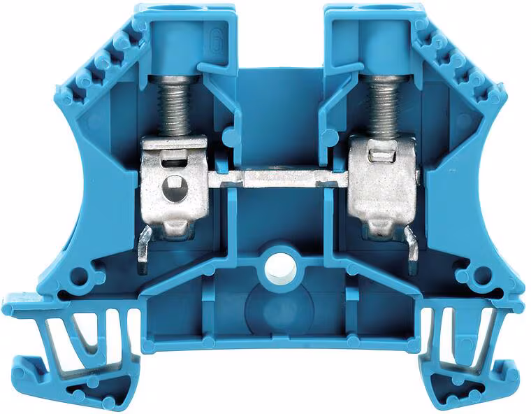 Weidmüller Borne de passage WDU 10 BL, 1000V 57A 9,9x60x46,5mm, Thermoplastique, Bleu