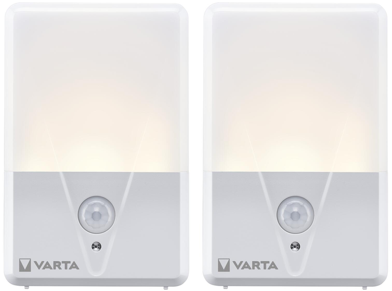 VARTA Motion Sensor Night Light Twin Pack sans piles. Contenu : 2 pièces — lot de 2 pièces