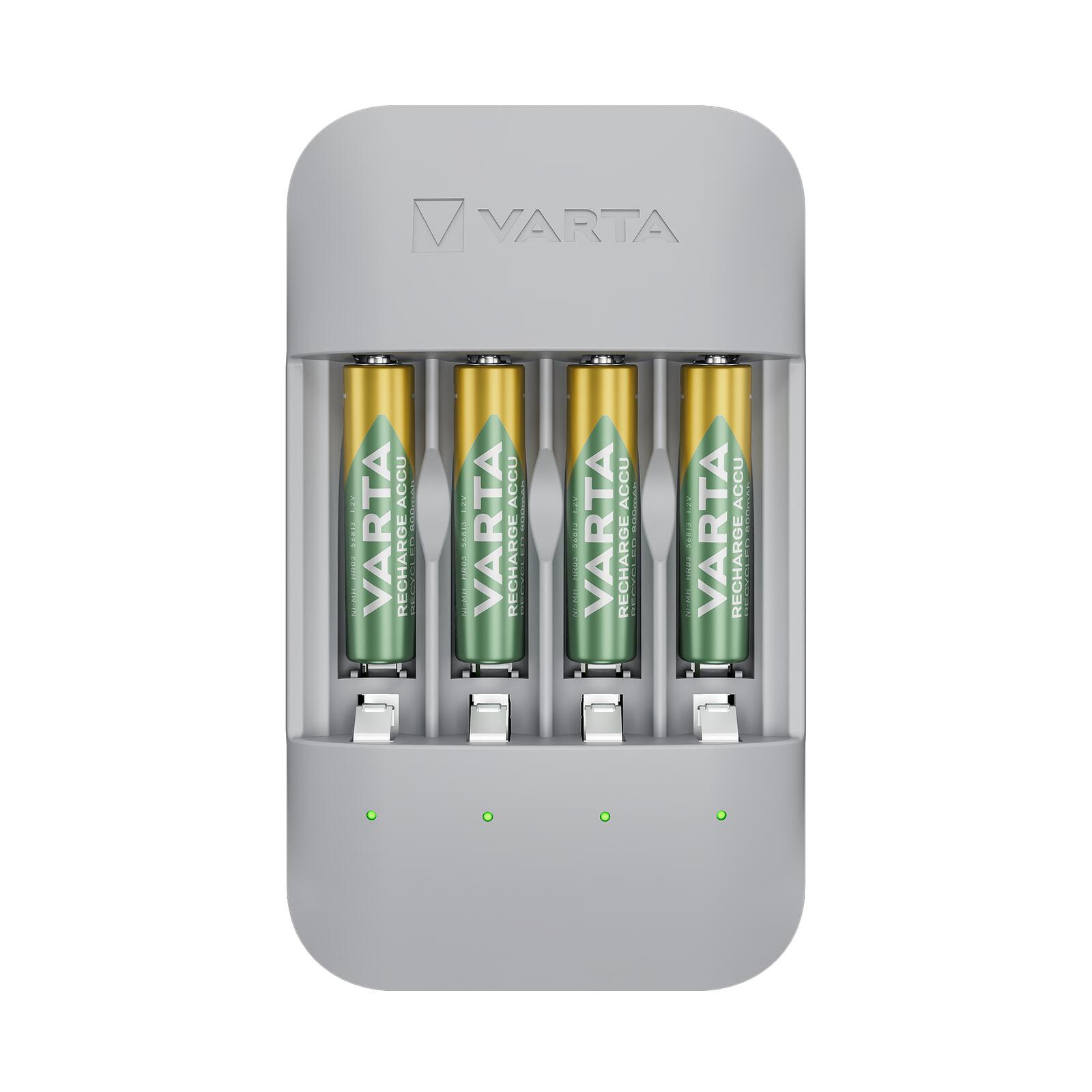 Chargeur VARTA Eco Charger Pro Recycled 4x AAA 800 mAh Contenu: 1 pièce