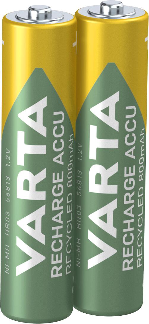 VARTA Consommables Accu rechargeable recyclé AAA 56813 Blister 2