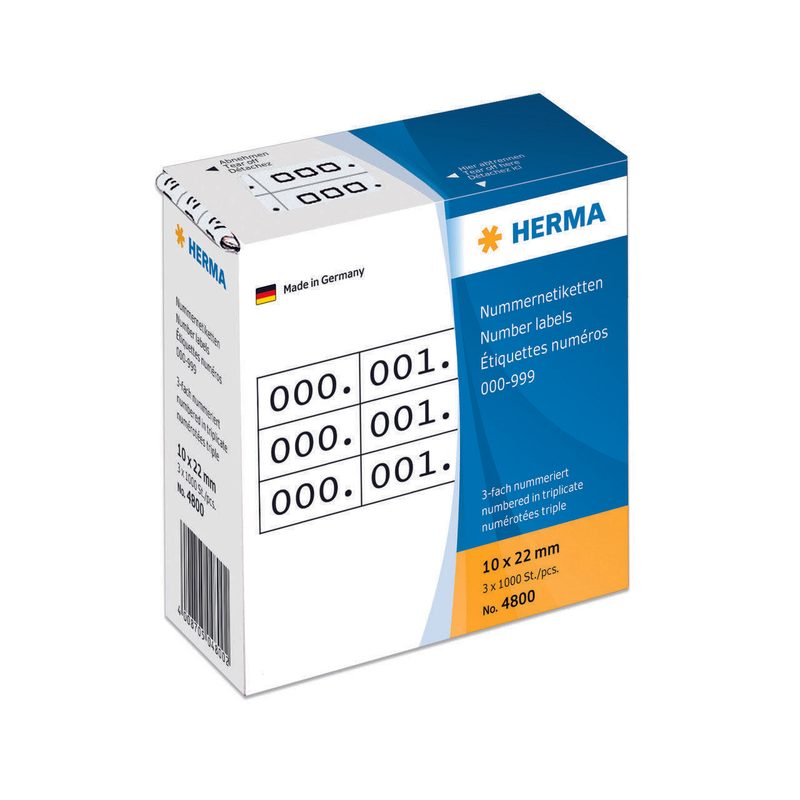 Numéros autocollants HERMA noirs