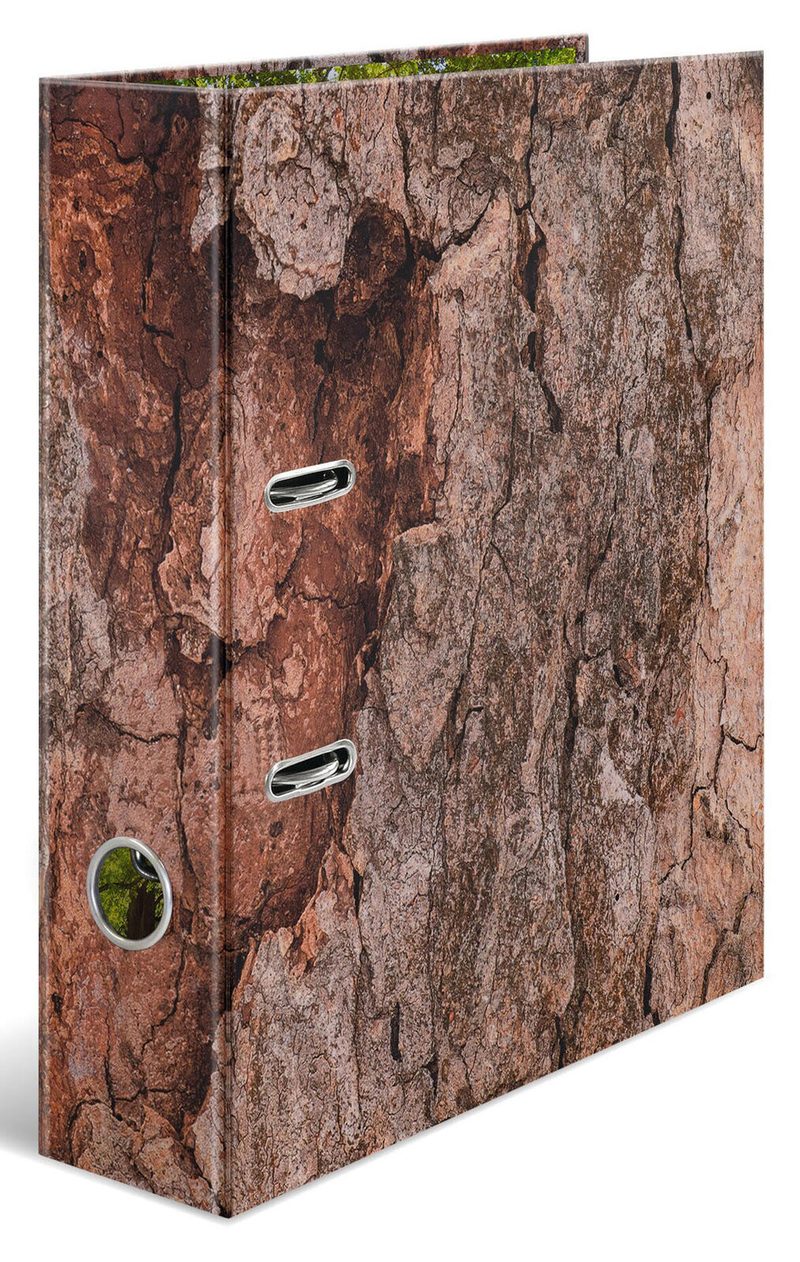 Classeur à levier HERMA Nature Wood, largeur de dos 7 cm, DIN A4, carton à motif