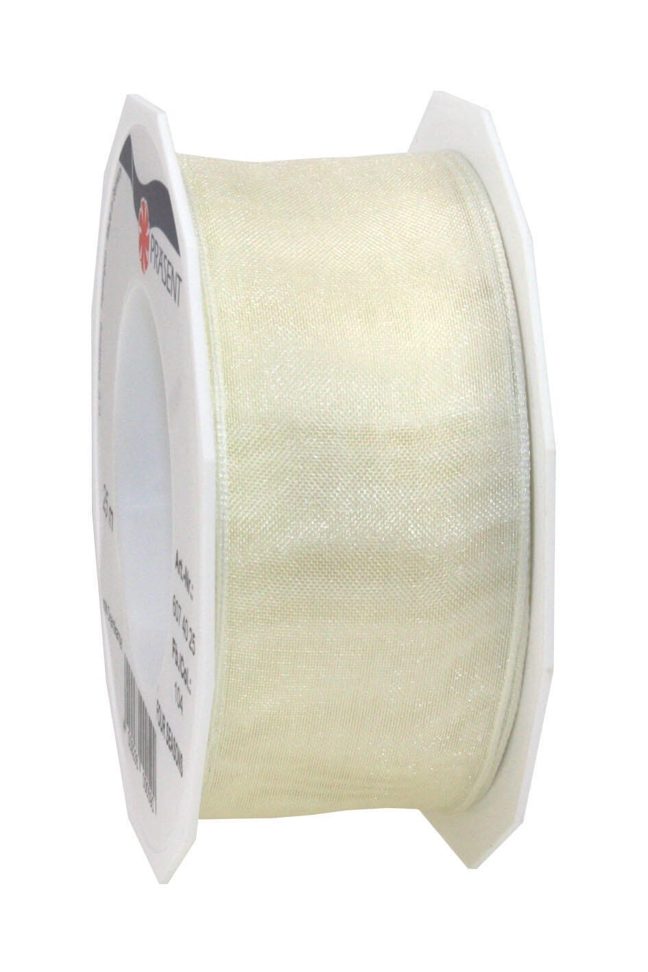 PRÄSENT Ruban cadeau 40 mm x 25 m crème
