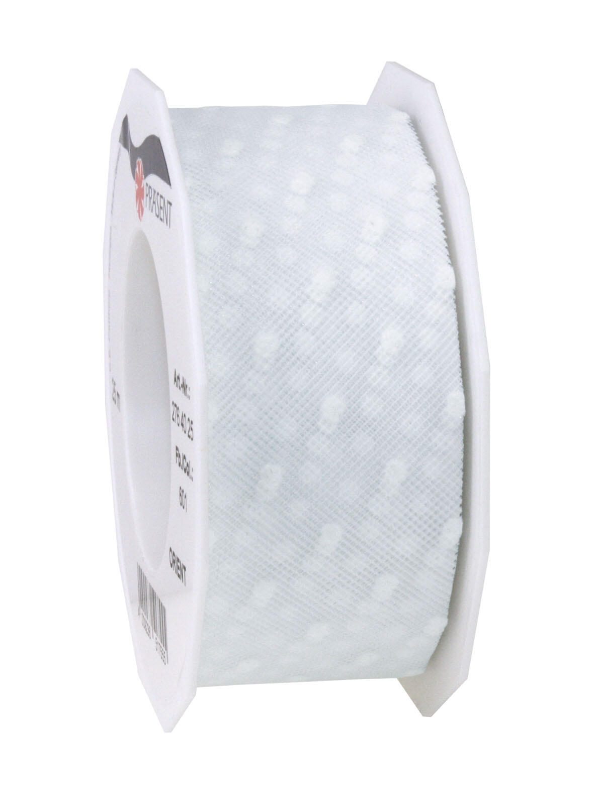 Bandes cadeau PRÄSENT Orient 40 mm x 25 m blanc