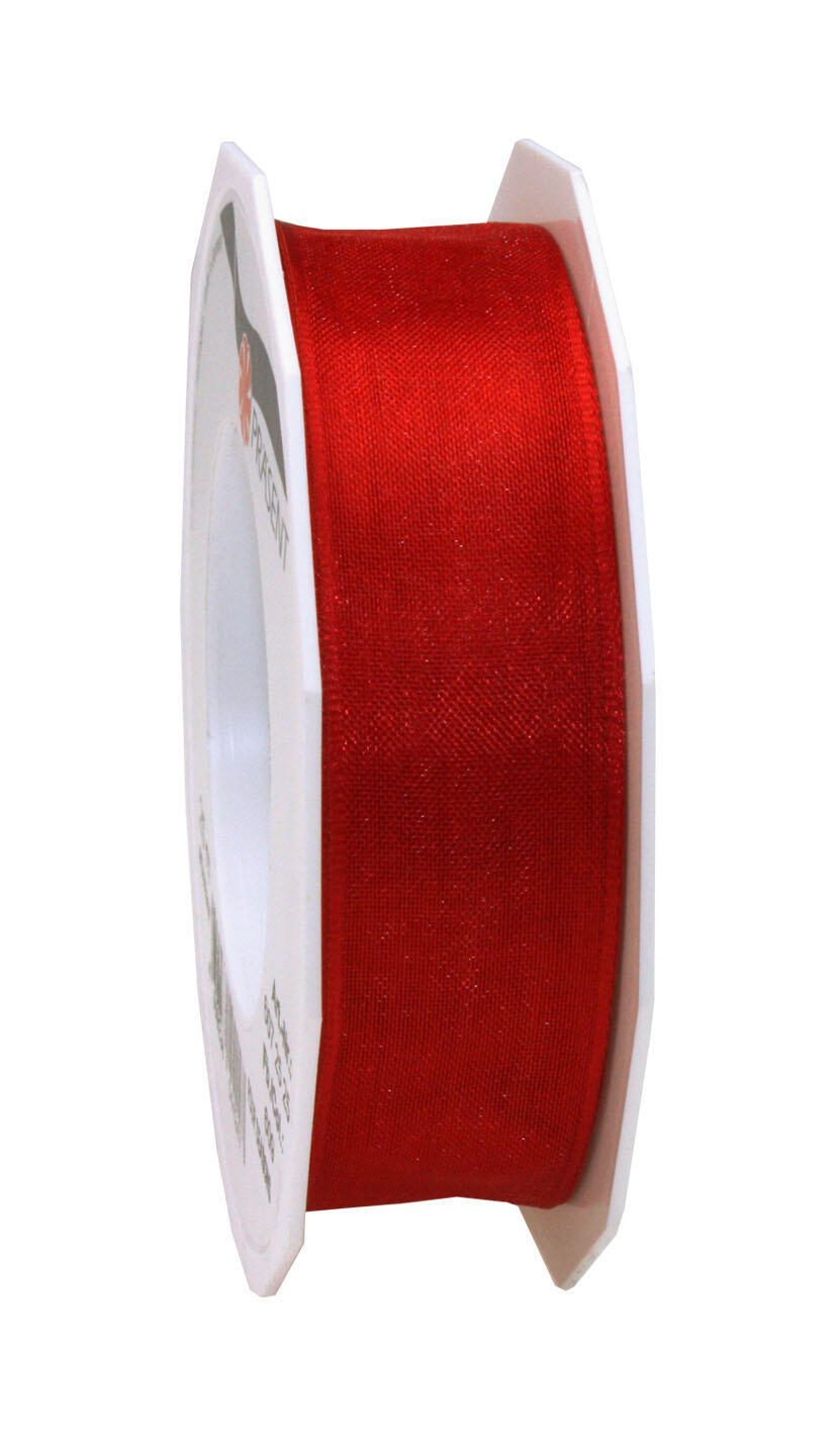 Rubans cadeaux PRÄSENT 25 mm x 25 m rouge