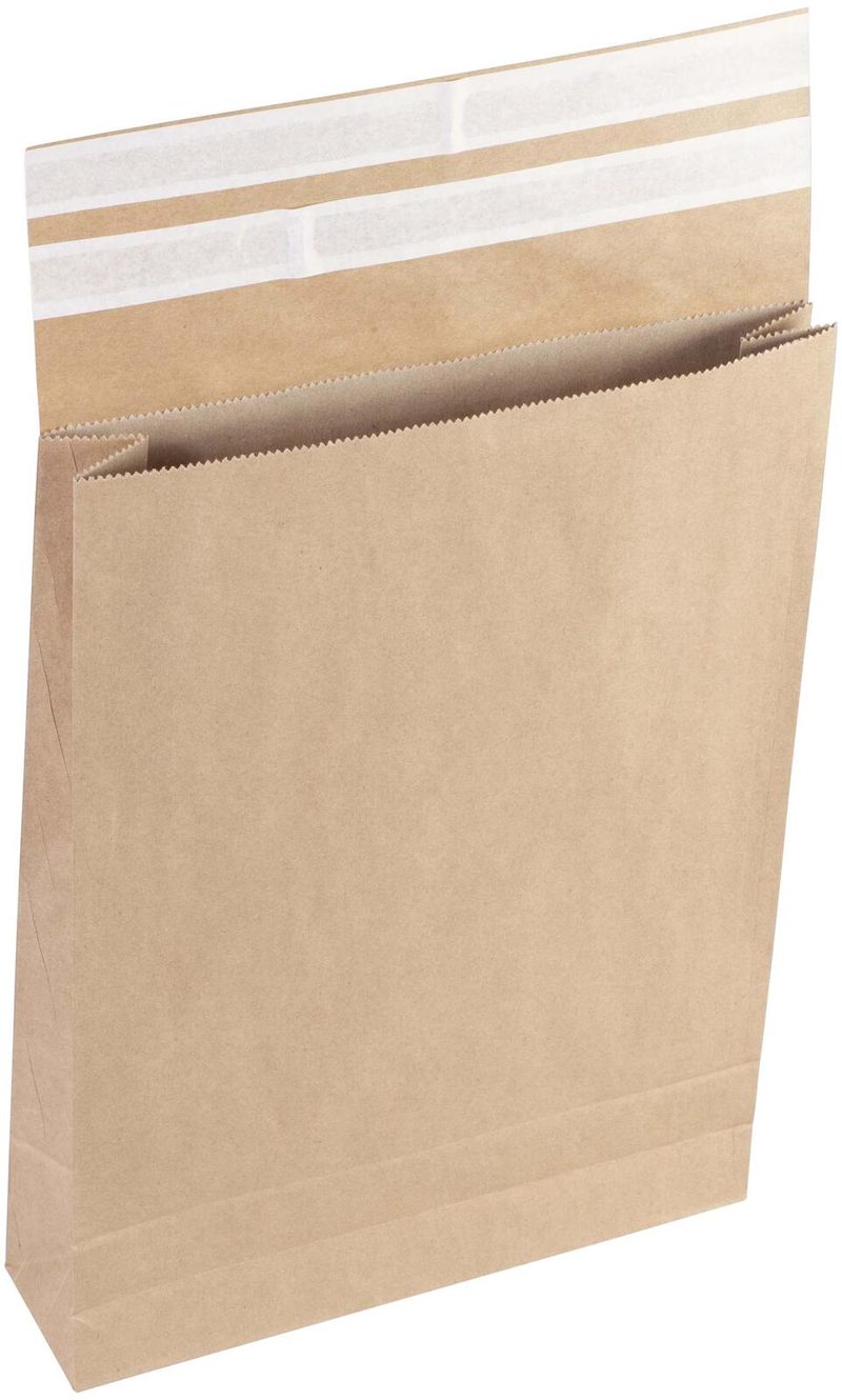flexiPAK classic Doppelfixverschluss Faltentaschen marron 1 boîte = 300 pcs. — lot de 300 pièces