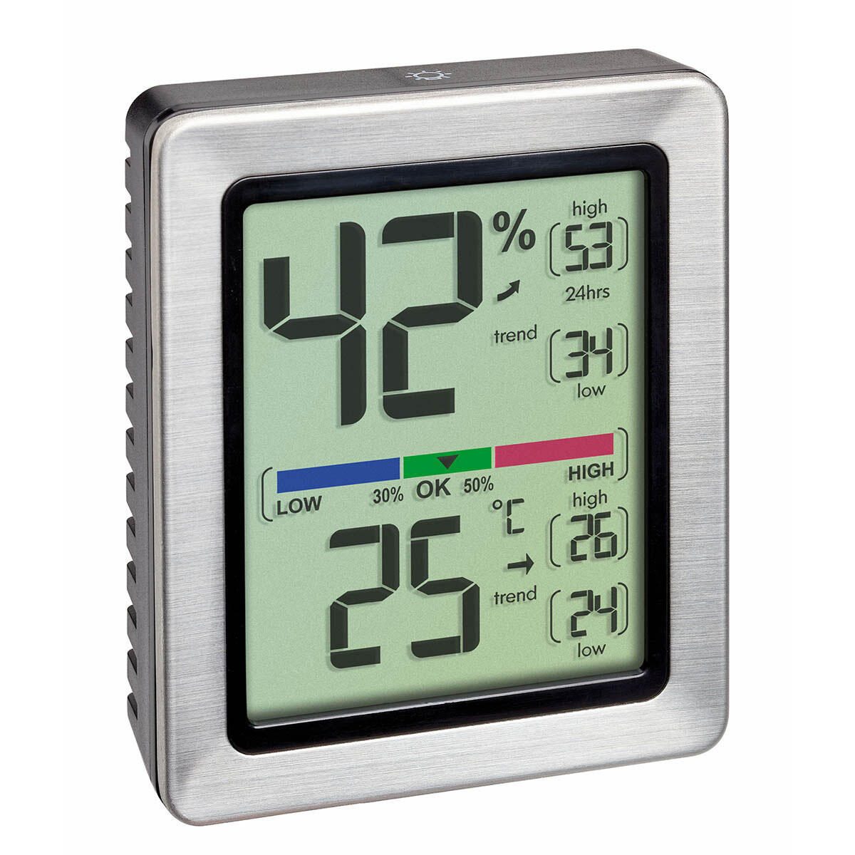 Thermo-hygromètre TFA® EXACTO argent