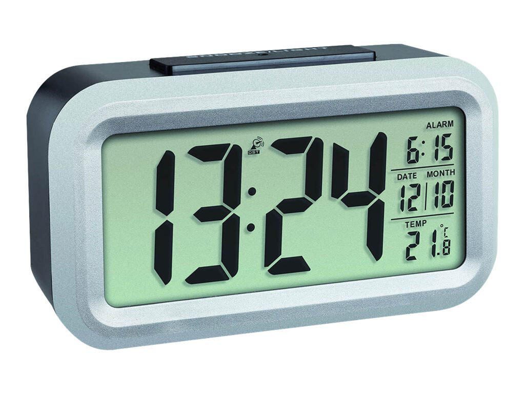 TFA® Réveil radio numérique LUMIO PLUS noir/argent