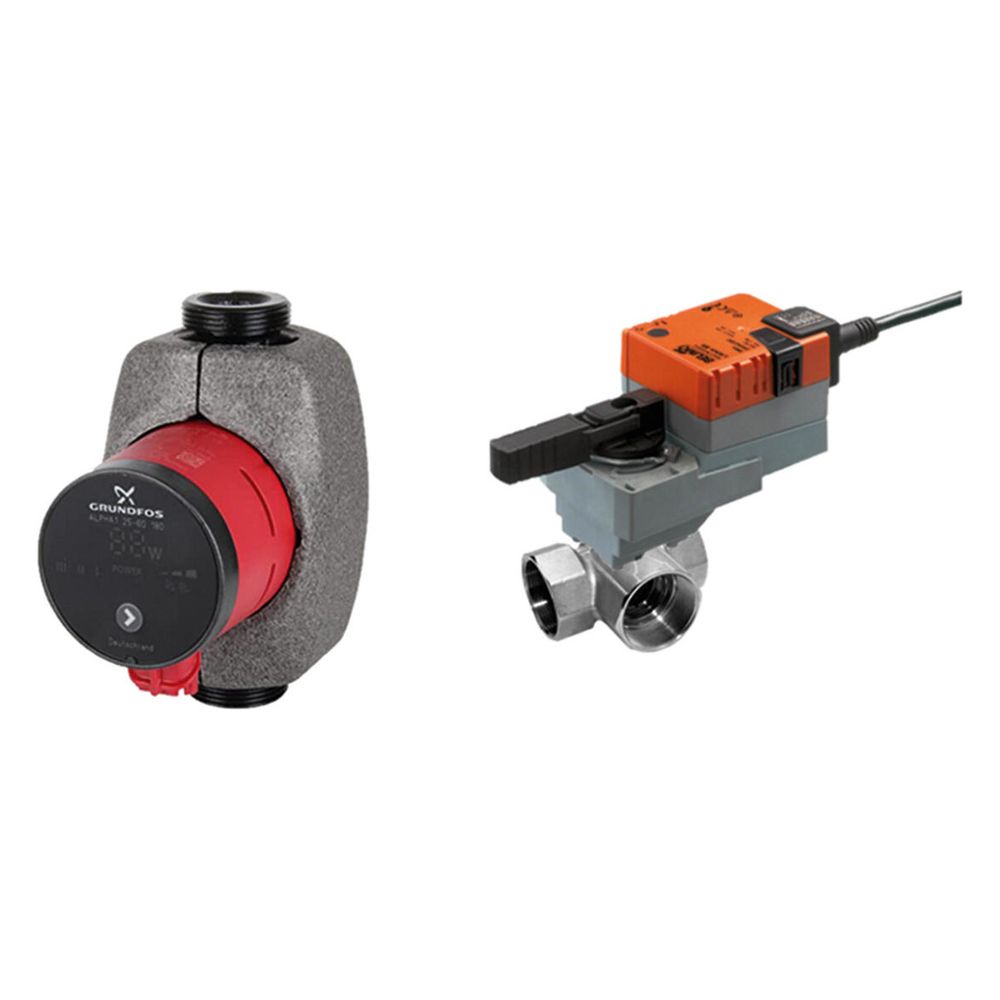 Kit de raccordement pompe-mélangeur Helios KWL PMAS 500, 24V, raccord 1/2", pour HygroBox KWL HBX 500 WW