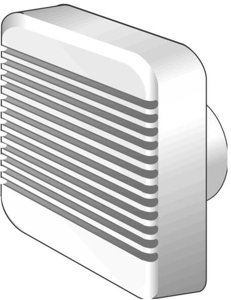 Ventilateur Helios HV 100 E pour petites pièces DN100 avec fermeture intérieure électrique (réf. 60003)