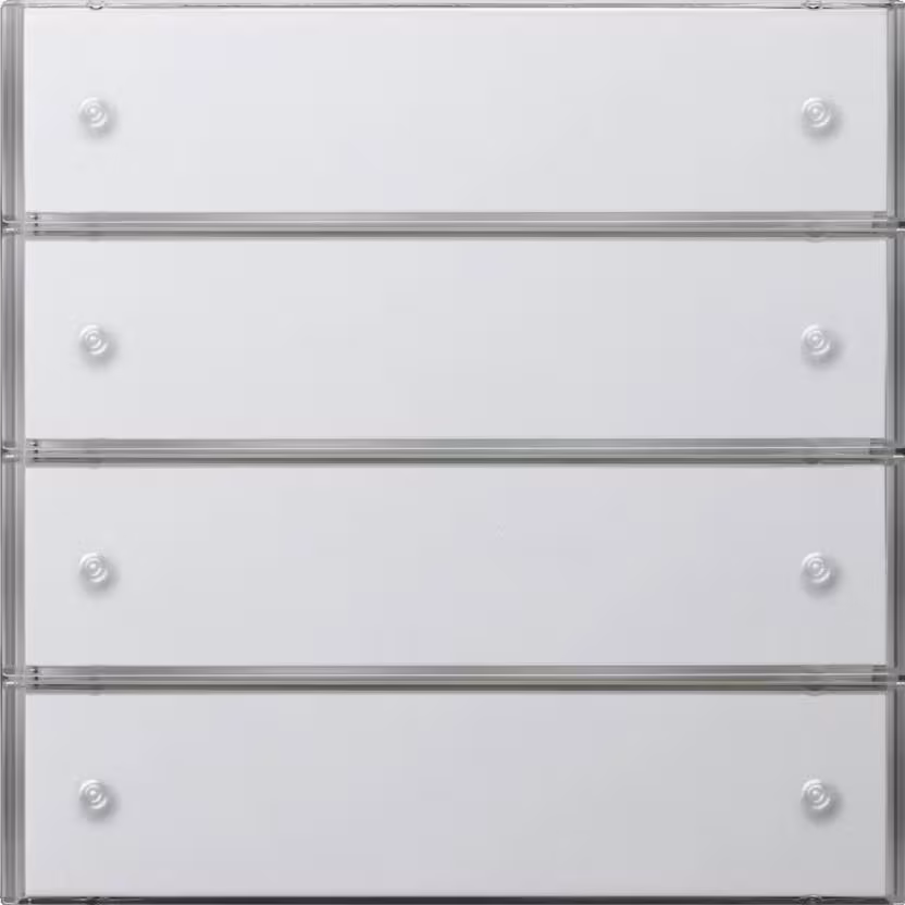 Capteur tactile KNX Gira 3 Comfort 4 touches, blanc pur brillant, 2034112