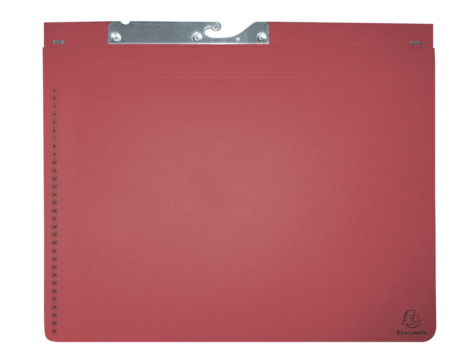 Exacompta Chemise à levier DIN A4 avec reliure administrative rouge — lot de 25 pièces