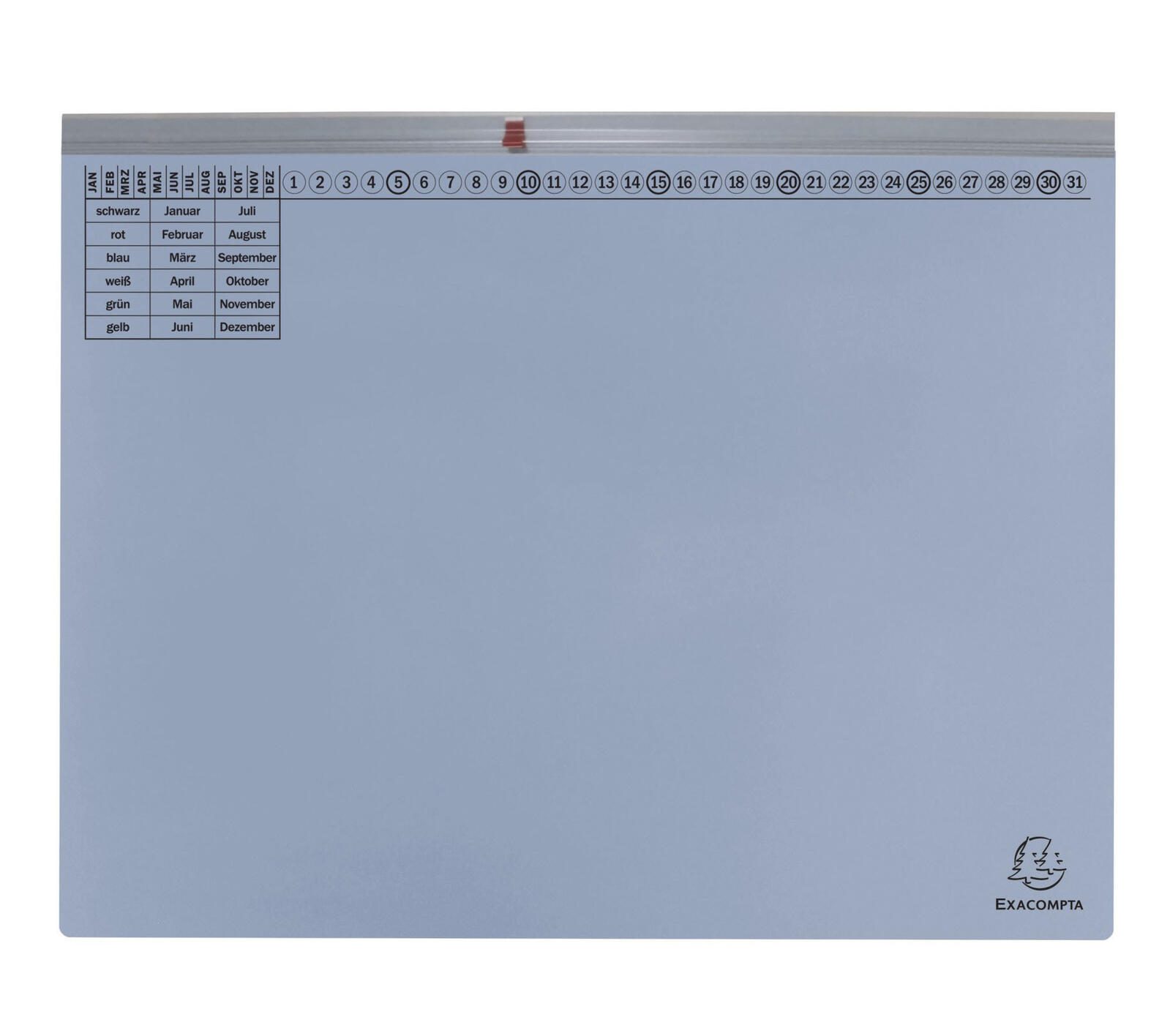 Exacompta Porte-documents suspendu Exaflex Premium DIN A4 avec reliure administrative bleu clair — lot de 25 pièces