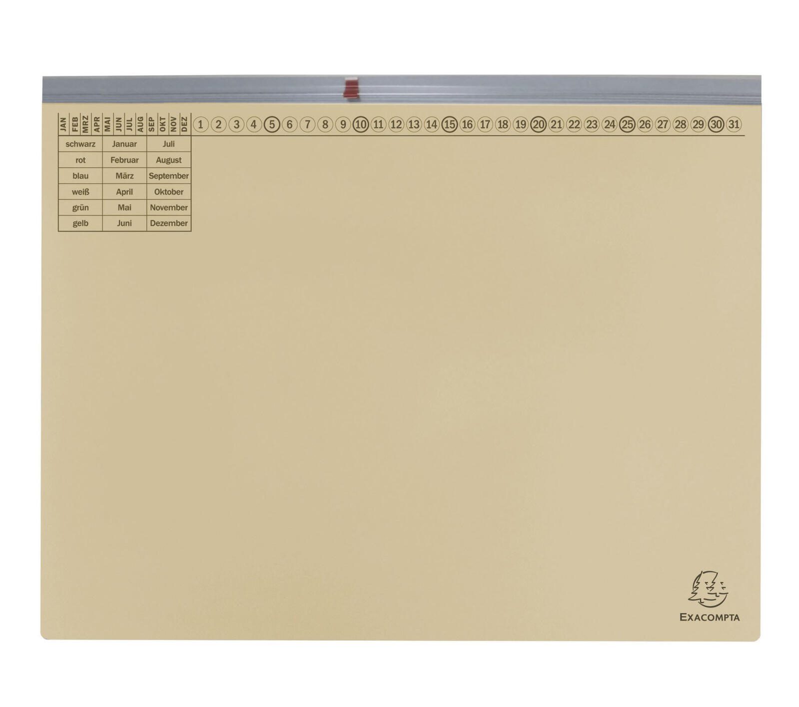 Exacompta Porte-documents suspendu Exaflex Premium DIN A4 avec reliure administrative chamois — lot de 25 pièces