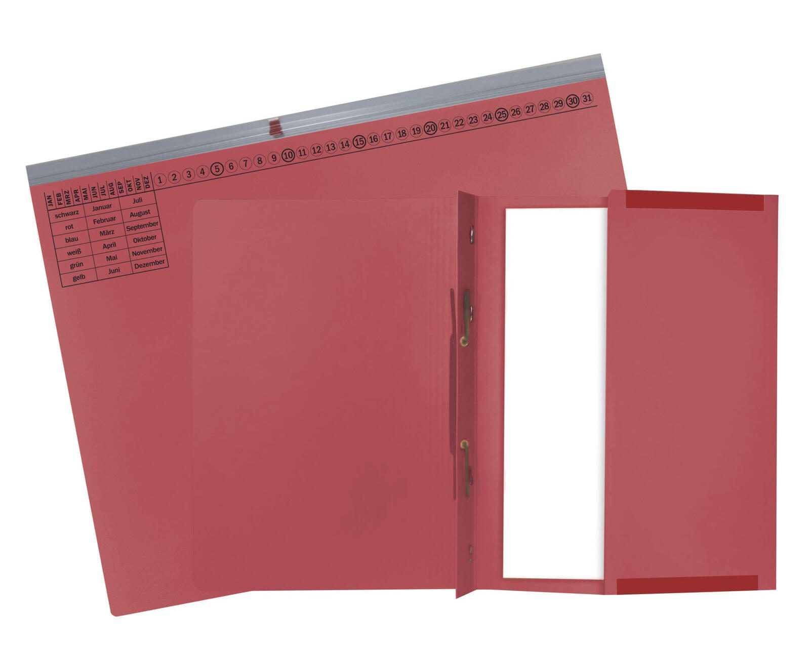 Exacompta Porte-documents suspendu Exaflex Premium DIN A4 avec reliure commerciale rouge — lot de 25 pièces